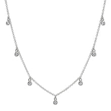 7 Bezel Diamond Droplets Necklace