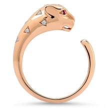 Scattered Diamond Panther Ring