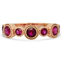 Milgrain Bezel Ruby Band Ring
