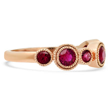 Milgrain Bezel Ruby Band Ring