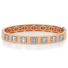 Diamond Baguette Cluster Illusion Cuff Bracelet