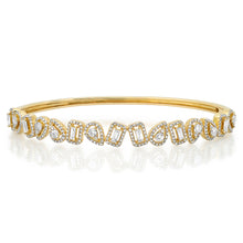 Mixed Diamond Shapes Cuff Bracelet