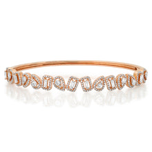 Mixed Diamond Shapes Cuff Bracelet