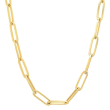 Grande Luxe Paperclip Link Drawn Gold Cable Chain Necklace (solid)
