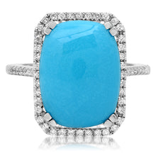 One of a Kind Oval Turquoise Cabachon Cocktail RIng