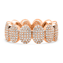 Pave Diamond Oval Eternity Band