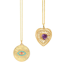 The Ashleigh Bergman Collective x Nina Segal Caged Amethyst Heart Necklace