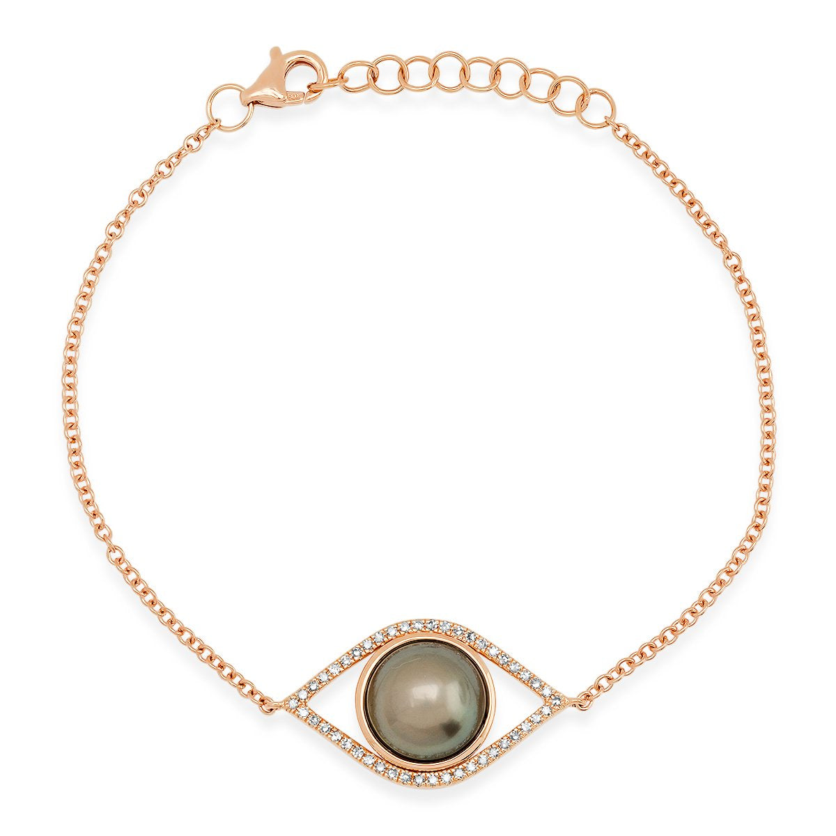 The Ashleigh Bergman Collective x Samira 13 Diamond & Pearl Evil Eye Bracelet