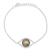 The Ashleigh Bergman Collective x Samira 13 Diamond & Pearl Evil Eye Bracelet