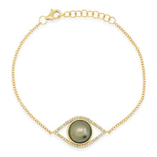 The Ashleigh Bergman Collective x Samira 13 Diamond & Pearl Evil Eye Bracelet