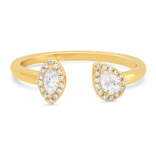 Marquis & Pear Shaped Diamonds Open Ring
