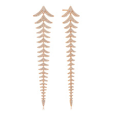 Pave Diamond Chevron Statement Earrings