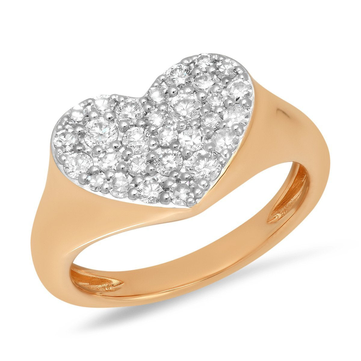 NFF☆plump heart ring Pink Sapphire Heart Pinky Ring – Nicole Rose Fine Jewelry