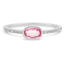 Oval Pink Sapphire & Diamond Ring