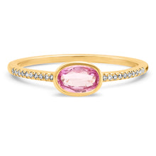 Oval Pink Sapphire & Diamond Ring
