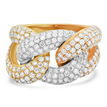 Jumbo Diamond Chain Link Ring