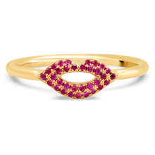 Ruby Lips Kiss Ring