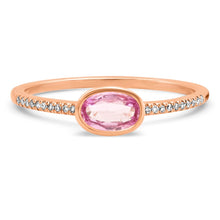 Oval Pink Sapphire & Diamond Ring