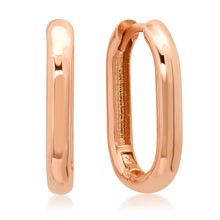Oval Tube Gold Hoop Earring