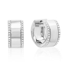 Fancy Gold & Diamond Huggie Earrings