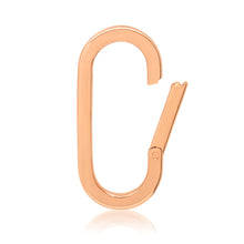 Large 14k High Polish Oval Charm Clip Holder Enhancer