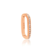 Small 14k Diamond Rectangular Charm Clip Holder Enhancer
