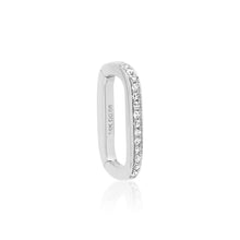 Small 14k Diamond Rectangular Charm Clip Holder Enhancer