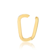 Small 14k Diamond Rectangular Charm Clip Holder Enhancer