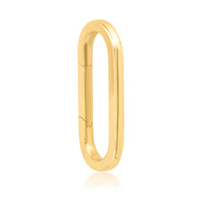 Large 14k High Polish Oval Charm Clip Holder Enhancer