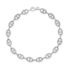 Diamond Mariner Chain Link Bracelet