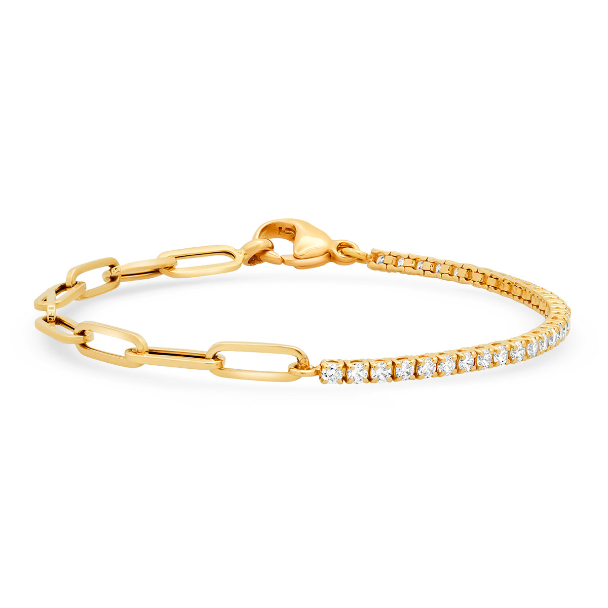 Best of Both 50/50 Diamond Tennis / Chain Bracelet