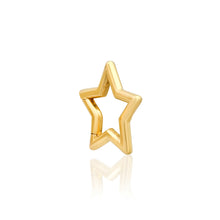 14k High Polish Star Charm Clip Holder Enhancer