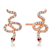 Diamond Slither Snake Stud Earrings