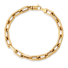 Grand Luxe Link Drawn Gold Cable Chain Bracelet