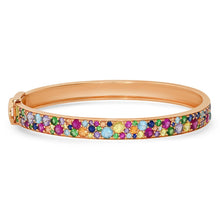 Multi Colored Rainbow Cluster Bangle