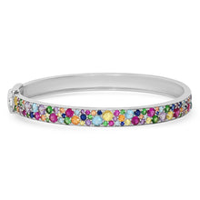Multi Colored Rainbow Cluster Bangle