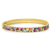 Multi Colored Rainbow Cluster Bangle