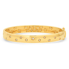Double Sided Written in the Stars Diamond Cluster Cuff Bracelet