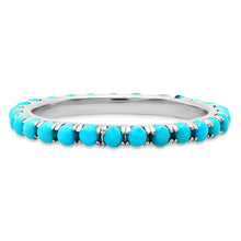 Turquoise Cabochon Eternity Stacking Ring