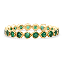 Delicate Gemstone Fleurette Stacking Eternity Band Ring