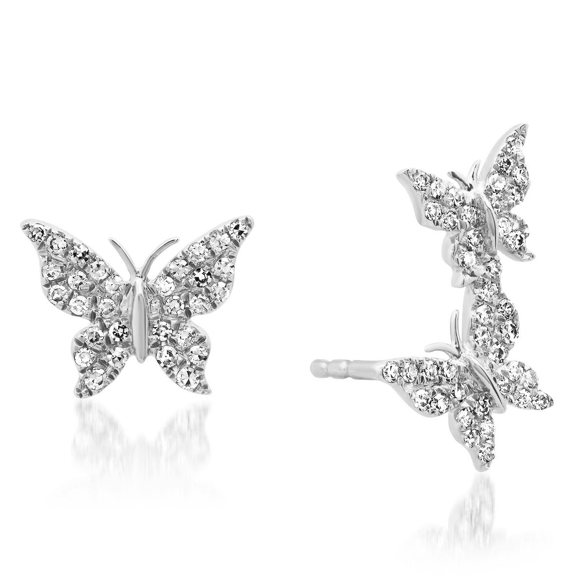 Enchanted Diamond Butterfly Stud Earrings – Milestones by Ashleigh