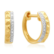 Diamond Spike Duo Huggie Earrings