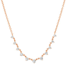 Delicate Graduated Round Shaped Diamonds Necklace