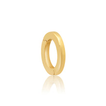 Mini 14k High Polish Flat Oval Charm Clip Holder Enhancer
