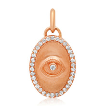 Diamond Mini Oval Evil Eye Protection Charm