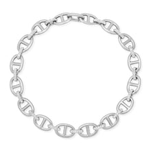 Gold & Diamond Mariner Link Chain Bracelet