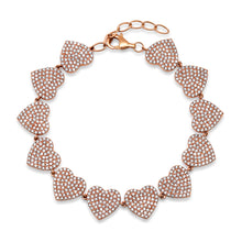 Pave Diamond Jumbo Love of Hearts Bracelet