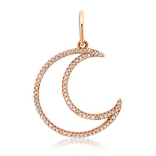 Small Pave Diamond Open Moon Charm