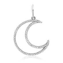 Small Pave Diamond Open Moon Charm