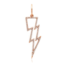 Dazzling Diamond Open Lighting Bolt Charm